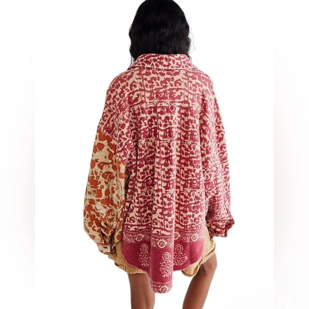 Free People Ruby printed jacket shacket floral